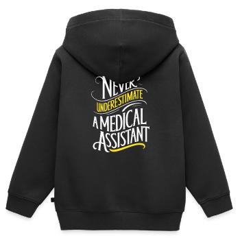 MFA - Die stille Kraft im Gesundheitswesen - Kinder Premium Organic Zip Hoodie - Schwarz - Hinten - AI Model Kid Male (0cm)
