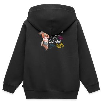 Piratin: Ich enter jetzt die Schule - Erste Klasse - Kinder Premium Organic Zip Hoodie - Schwarz - Hinten - AI Model Kid Male (0cm)
