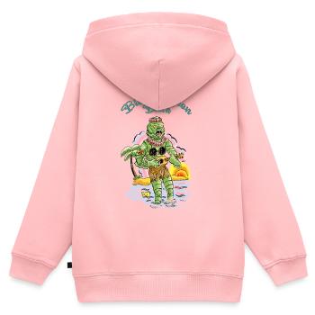 vahinedulagoon - Kids Premium Organic Zip-up Hoodie - rose - Back - AI Model Kid Female (0cm)