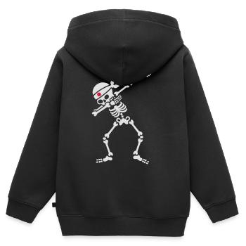 Dab skeleton kamikaze Japan Judo Karate Samurai - Kinder Premium Organic Zip Hoodie - Schwarz - Hinten - AI Model Kid Male (0cm)