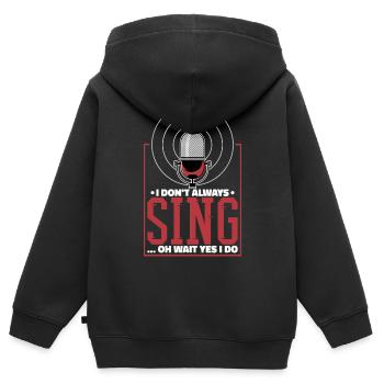 Musiciens Chant Chanteur mélodie Cadeau - Sweat Premium à capuche zippé enfant bio - noir - Dos - AI Model Kid Male (0cm)