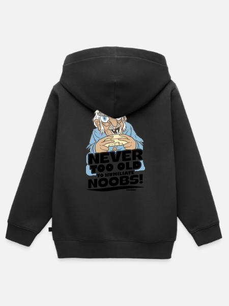 Gaming - Kinder Premium Organic Zip Hoodie - Schwarz