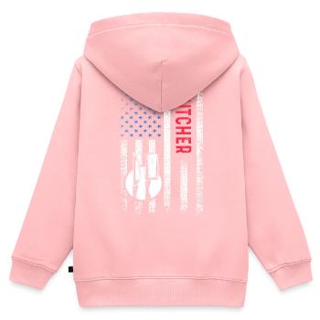 Metzger Fleischer Metzgerei Fleischerei Geschenk - Kinder Premium Organic Zip Hoodie - Rosa - Hinten - AI Model Kid Female (0cm)