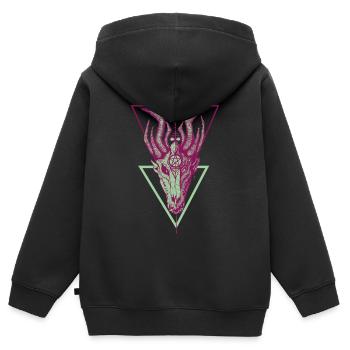 Death and Life - Kinder Premium Organic Zip Hoodie - Schwarz - Hinten - AI Model Kid Male (0cm)