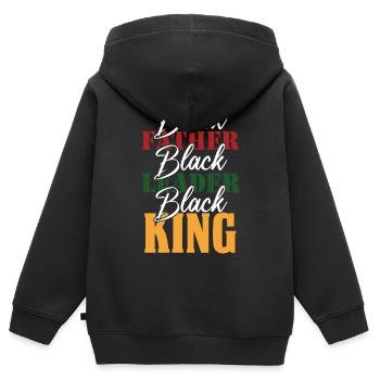 Black History Month Black History - Kinder Premium Organic Zip Hoodie - Schwarz - Hinten - AI Model Kid Male (0cm)