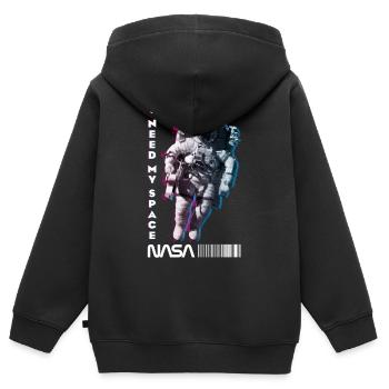NASA Astronaut Mit Witzigem Spruch I Need My Space - Kinder Premium Organic Zip Hoodie - Schwarz - Hinten - AI Model Kid Male (0cm)