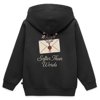 Beerdigung, Florist, Gedenkarrangement, Sympathie - Kinder Premium Organic Zip Hoodie - Schwarz - Hinten - AI Model Kid Male (0cm)
