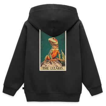 Lizards Lizard - Kids Premium Organic Zip-up Hoodie - black - Back - AI Model Kid Male (0cm)