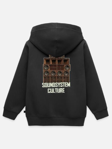 Soundsystem Culture - Kinder Premium Organic Zip Hoodie - Schwarz