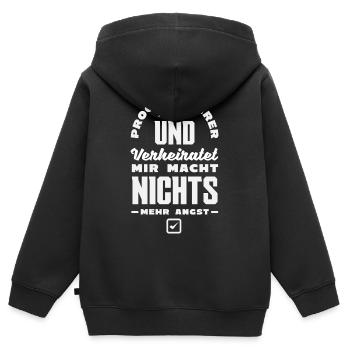 Programmierer Nichts Angst - Kinder Premium Organic Zip Hoodie - Schwarz - Hinten - AI Model Kid Male (0cm)