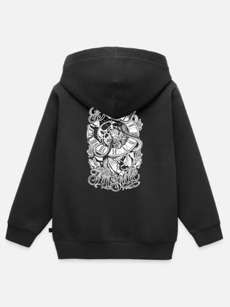 Tote Schlange im Inneren - Kinder Premium Organic Zip Hoodie - Schwarz