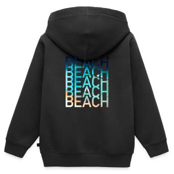 Beach Sommer - Kinder Premium Organic Zip Hoodie - Schwarz - Hinten - AI Model Kid Male (0cm)