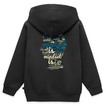 Mindset is Everything - Kinder Premium Organic Zip Hoodie - Schwarz - Hinten - AI Model Kid Male (0cm)