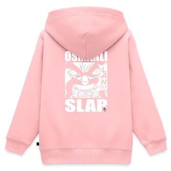 Osmanli Slap RAGE - Kinder Premium Organic Zip Hoodie - Rosa - Hinten - AI Model Kid Female (0cm)