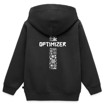 OPTIMIZER D58 4 - Kids Premium Organic Zip-up Hoodie - black - Back - AI Model Kid Male (0cm)