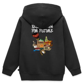 Future Fireworks - Kids Premium Organic Zip-up Hoodie - black - Back - AI Model Kid Male (0cm)
