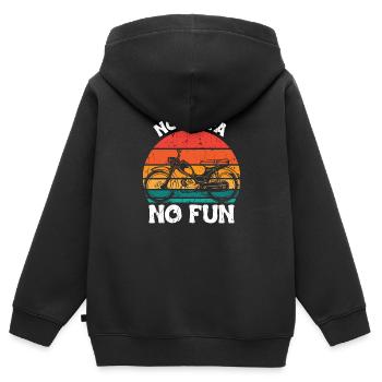 No Mofa No Fun Kreidler Hercules Prima S - Kinder Premium Organic Zip Hoodie - Schwarz - Hinten - AI Model Kid Male (0cm)