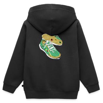 turnschuh RASTA - Kinder Premium Organic Zip Hoodie - Schwarz - Hinten - AI Model Kid Male (0cm)