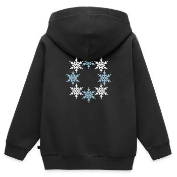 cercle de l'anneau d'hiver conception de modèle rond cool froid sc - Sweat Premium à capuche zippé enfant bio - noir - Dos - AI Model Kid Male (0cm)