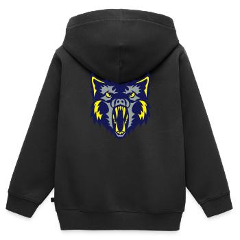 Werwolf Werwolf Wolf 2 - Kinder Premium Organic Zip Hoodie - Schwarz - Hinten - AI Model Kid Male (0cm)