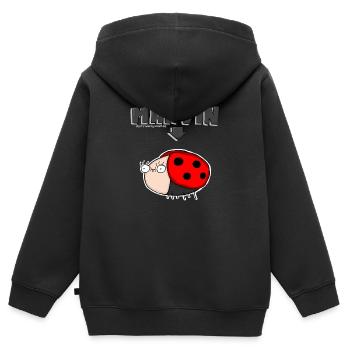 Marvin - Premium Longsleeve - Women - Kinder Premium Organic Zip Hoodie - Schwarz - Hinten - AI Model Kid Male (0cm)