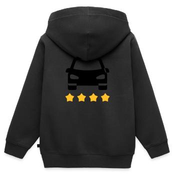 Taxi - Kinder Premium Organic Zip Hoodie - Schwarz - Hinten - AI Model Kid Male (0cm)