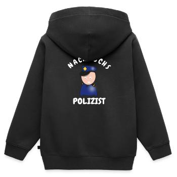 Nachwuchs Polizist - Kinder Premium Organic Zip Hoodie - Schwarz - Hinten - AI Model Kid Male (0cm)