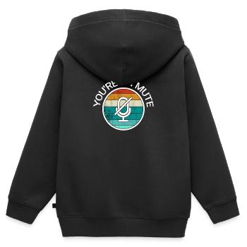 Youre on mute - Kinder Premium Organic Zip Hoodie - Schwarz - Hinten - AI Model Kid Male (0cm)