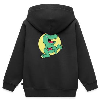 I'm ready to crush I'm ready to crush Geschenk Ins - Kinder Premium Organic Zip Hoodie - Schwarz - Hinten - AI Model Kid Male (0cm)