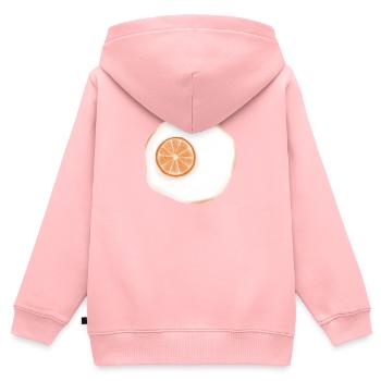 Orange Egg - Kids Premium Organic Zip-up Hoodie - rose - Back - AI Model Kid Female (0cm)