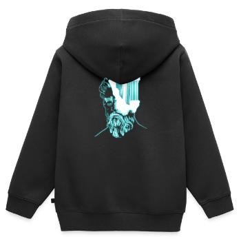 Neon Sculpture - Kids Premium Organic Zip-up Hoodie - black - Back - AI Model Kid Male (0cm)
