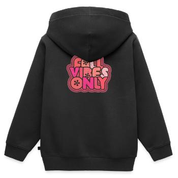 Fall Vibes Only - Kids Premium Organic Zip-up Hoodie - black - Back - AI Model Kid Male (0cm)