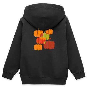 Fall Pumpkins - Kids Premium Organic Zip-up Hoodie - black - Back - AI Model Kid Male (0cm)