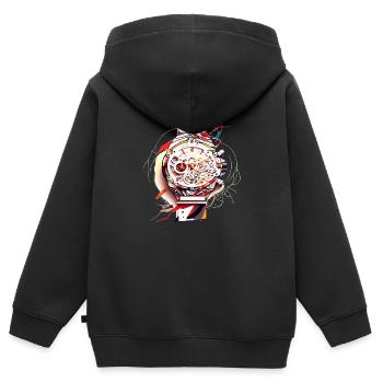 Les chronographes sont parmi les montres les plus populaires - Sweat Premium à capuche zippé enfant bio - noir - Dos - AI Model Kid Male (0cm)