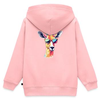 Mila Impala - Kinder Premium Organic Zip Hoodie - Rosa - Hinten - AI Model Kid Female (0cm)