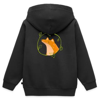 Wildtiere - Kinder Premium Organic Zip Hoodie - Schwarz - Hinten - AI Model Kid Male (0cm)