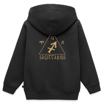 Sagittarius - Kids Premium Organic Zip-up Hoodie - black - Back - AI Model Kid Male (0cm)