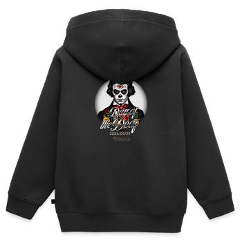 Beethoven Tag der Gehörlosen - Kinder Premium Organic Zip Hoodie - Schwarz - Hinten - AI Model Kid Male (0cm)