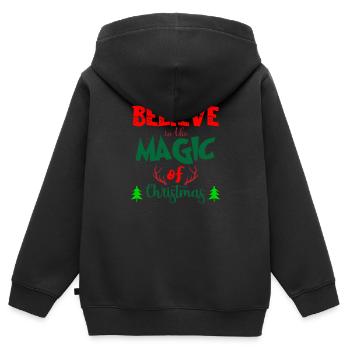 Merry Christmas - The Magic of Christmas - Kids Premium Organic Zip-up Hoodie - black - Back - AI Model Kid Male (0cm)