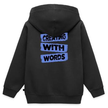 writing tips birthday present authorship - Kinder Premium Organic Zip Hoodie - Schwarz - Hinten - AI Model Kid Male (0cm)