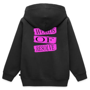 thought-provoking talks birthday funny sayings - Kinder Premium Organic Zip Hoodie - Schwarz - Hinten - AI Model Kid Male (0cm)