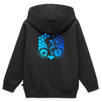 Cyclisme de route Vélo de route Vélo de route Cycliste de route - Sweat Premium à capuche zippé enfant bio - noir - Dos - AI Model Kid Male (0cm)