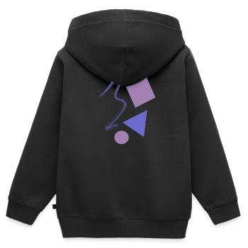 Abstraktes Design: Connection - Kinder Premium Organic Zip Hoodie - Schwarz - Hinten - AI Model Kid Male (0cm)