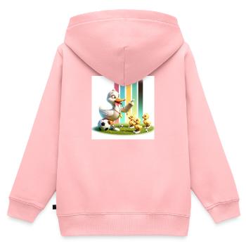 Quacky duckling soccer school - Kids Premium Organic Zip-up Hoodie - rose - Back - AI Model Kid Female (0cm)