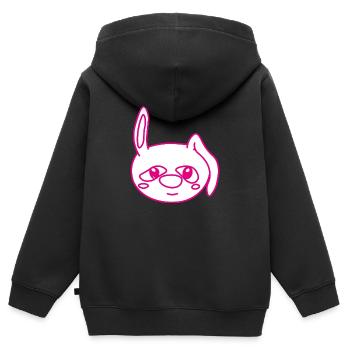 Süßer Hase - Kinder Premium Organic Zip Hoodie - Schwarz - Hinten - AI Model Kid Male (0cm)