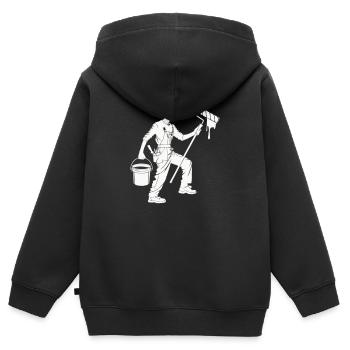 maler und lackierer - Kinder Premium Organic Zip Hoodie - Schwarz - Hinten - AI Model Kid Male (0cm)