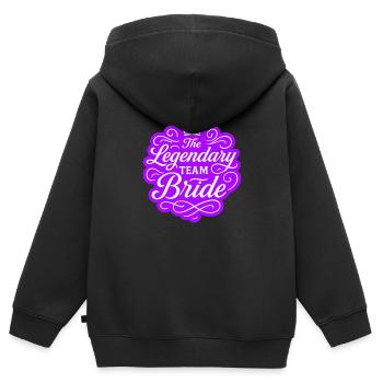 Team Braut Junggesellinnenabschied - Kinder Premium Organic Zip Hoodie - Schwarz - Hinten - AI Model Kid Male (0cm)