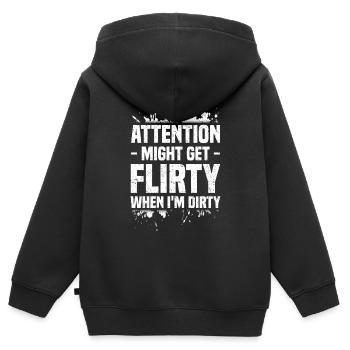 Mud Run - Kinder Premium Organic Zip Hoodie - Schwarz - Hinten - AI Model Kid Male (0cm)