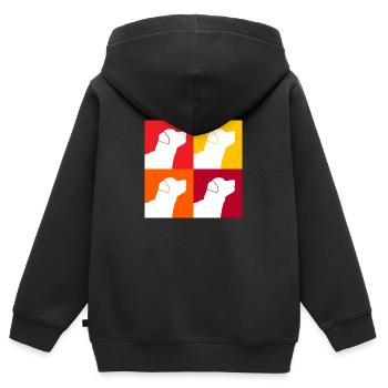 Labrador - Kinder Premium Organic Zip Hoodie - Schwarz - Hinten - AI Model Kid Male (0cm)
