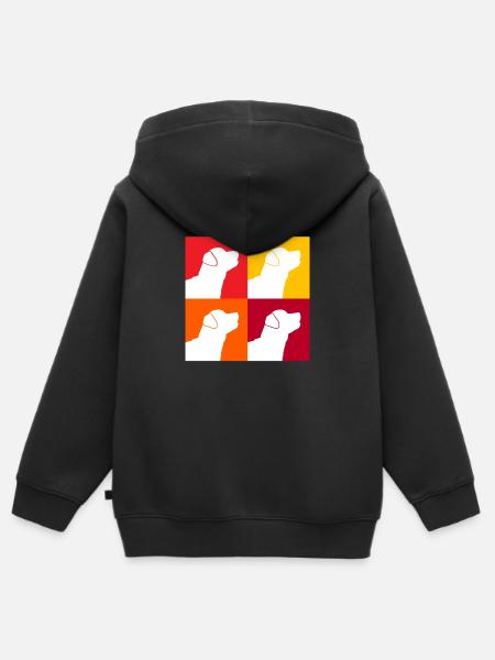Labrador - Kinder Premium Organic Zip Hoodie - Schwarz